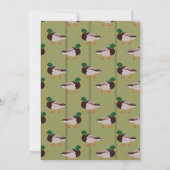 Mallard Duck Realistic Illustration Custom Kaart (Achterkant)