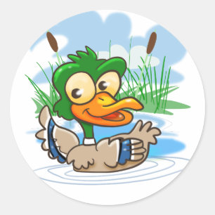 Mallard Duck Ronde Sticker