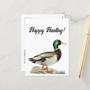 Mallard Duck Schilderen voor Jagers en Outdoorsmen Feestdagenkaart