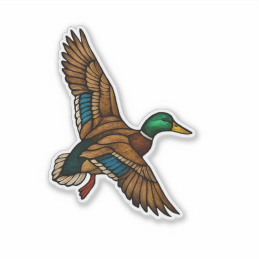 Mallard Duck Sticker (Voorkant)