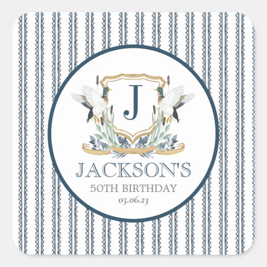 Mallard Duck sticker, sticker Mallard party (Voorkant)