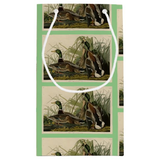 Mallard Duck van Audubon's Birds of America Klein Cadeauzakje (Achterkant)