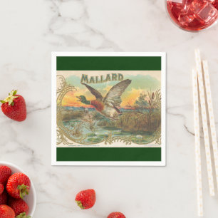 Mallard Duck Vintage en papieren luiers Servetten