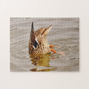 Mallard Duck voedt onderwater Legpuzzel
