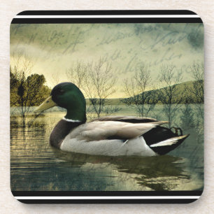  Mallard Duck Weathered Briefkaart Beverage C Bier Onderzetter