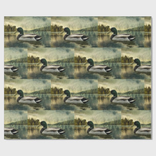  Mallard Duck Weathered Briefkaart  Cadeaupapier