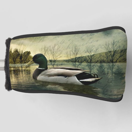 Mallard Duck Weathered Briefkaart Golfheadcover (Voorkant)