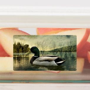  Mallard Duck Weathered Briefkaart Labels
