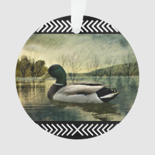 Mallard Duck Weathered Briefkaart Ornament