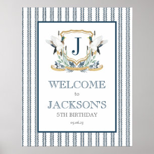 Mallard Duck welcome sign, duck poster