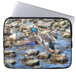 Mallard Duck Wildlife Foto voor Vogelliefhebbers Laptop Sleeve