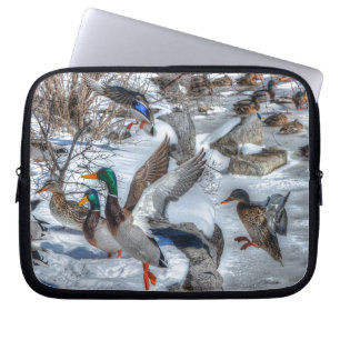 Mallard Duck Wildlife Foto voor Vogelliefhebbers Laptop Sleeve