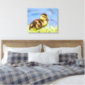 Mallard Ducking Canvas Afdruk (Insitu (Slaapkamer))