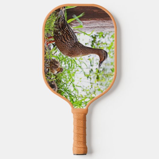Mallard & Ducklings by Shirley Taylor Pickleball Paddle (Voorkant)
