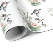 Mallard Ducks and Cattails Cadeaupapier (Rol Hoek)
