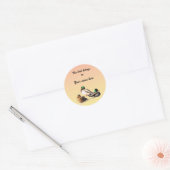 Mallard Ducks Bookplate Ronde Sticker (Envelop)