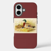Mallard Ducks Bourgondische iPhone 16 Hoesje