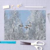 Mallard Ducks Flying Snow Foto Tissuepapier (Craft)