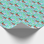 Mallard Ducks in een moeras patroon Cadeaupapier (Hoek)