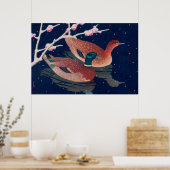 Mallard Ducks Kawase Hasui 1950 Poster (Keuken)