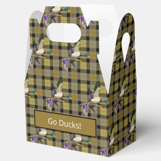 Mallard Ducks op Plaid Bedankdoosjes (Geopend)
