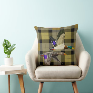 Mallard Ducks op Plaid Kussen