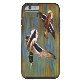 Mallard Ducks vliegen over de hond iPhone 15 Mini Hoesje