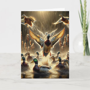 Mallard Ducks voor Vaderdag Kaart