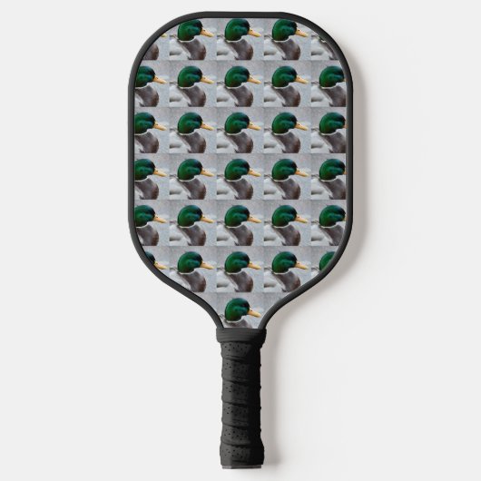Mallard eend hoofd patroon pickleball paddle (Voorkant)