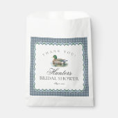 Mallard eend jacht Gingham Bruids Shower Dessert Bedankzakje