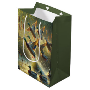 Mallard eenden en staarten Verjaardag Medium Cadeauzakje