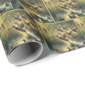 Mallard eenden met staarten cadeaupapier (Rol Hoek)