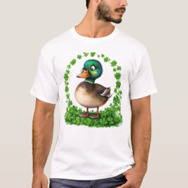 Mallard in een cirkel van klavers T-shirt