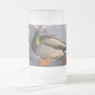 Mallard op ijs matglas bierpul