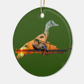  Mallard Ornament, Vliegende Eend Keramisch Ornament (Links)