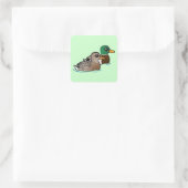 Mallard Pair Vierkante Sticker (Tas)