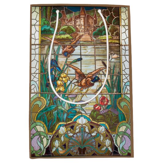 Mallardeenden van Glas in lood Medium Cadeauzakje (Voorkant)