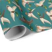 Mallards Gift Wrap Blauwgroen Cadeaupapier (Rol Hoek)