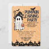 Malle pompoen uithollen Halloween uitnodigingen (Voorkant)