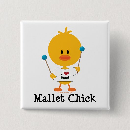 Mallet Chick Button Pin (Voorkant)