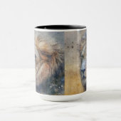 Malli Lion Fotografie Moderne Waterverf Mok (Midden)