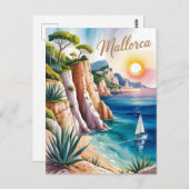 Mallorca Aquarell schilderij waterverf Briefkaart (Voorkant / Achterkant)