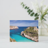 Mallorca - briefkaart van het strand van Cala des (Staand voorkant)