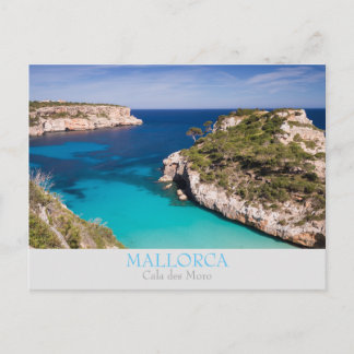 Mallorca - Cala des Moro with text postcard Briefkaart