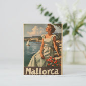 Mallorca Coast, 1950  elegantie Briefkaart (Staand voorkant)
