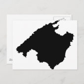 mallorca contour icon briefkaart (Voorkant / Achterkant)
