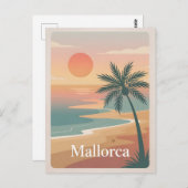 Mallorca minimalistisch briefkaart (Voorkant / Achterkant)