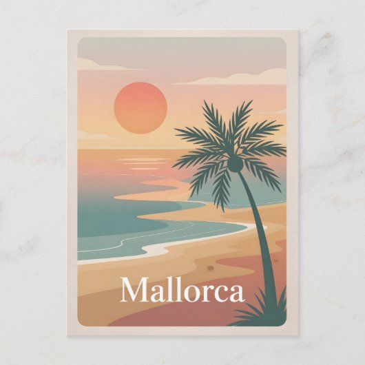 Mallorca minimalistisch briefkaart (Voorkant)