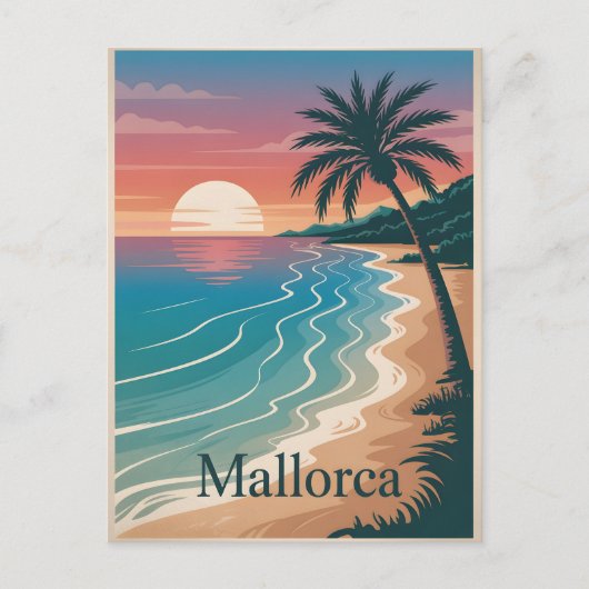 Mallorca minimalistisch briefkaart (Voorkant)