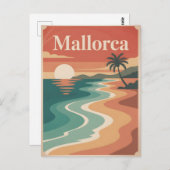 Mallorca  minimalistisch briefkaart (Voorkant / Achterkant)